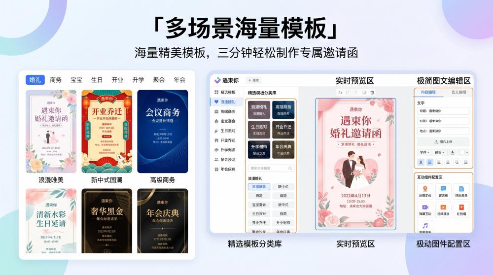 开业庆典电子邀请函0门槛制作！新手直接套用不踩坑